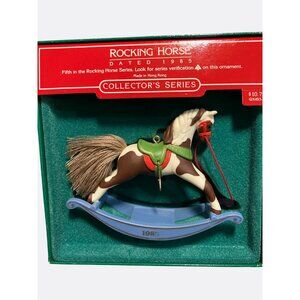 Hallmark 1985 Rocking Horse Ornament Collectors Series Hong Kong